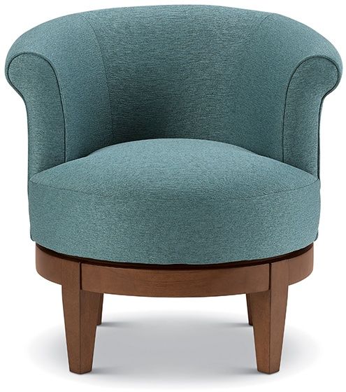 Best™ Home Furnishings Attica Blue/Espresso Swivel Chair 4