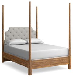 Bassett® Furniture Midtown Gray and Sandstone Maple King Poster Bed