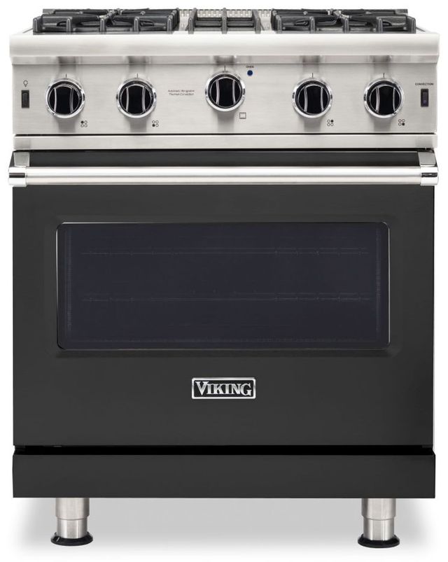 Viking® 5 Series 30" Cast Black Pro Style Natural Gas Range 0