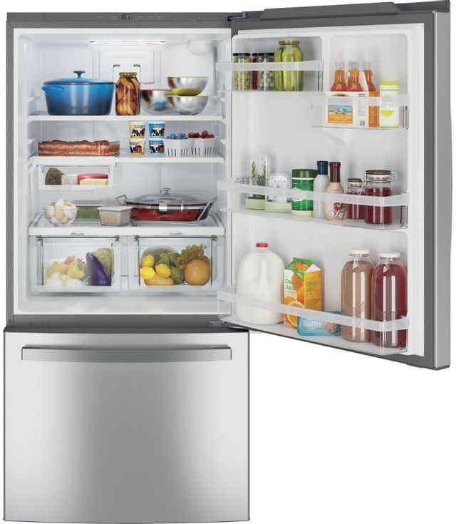 Réfrigérateur à congélateur inférieur de 33 po GE® Design de 24,9 pi³ - Acier inoxydable 2