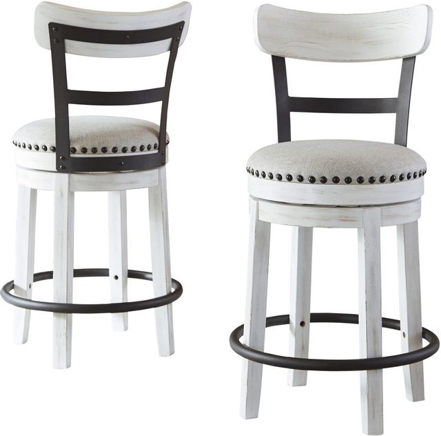 Signature Design by Ashley® Valebeck White Counter Height Bar Stool 2