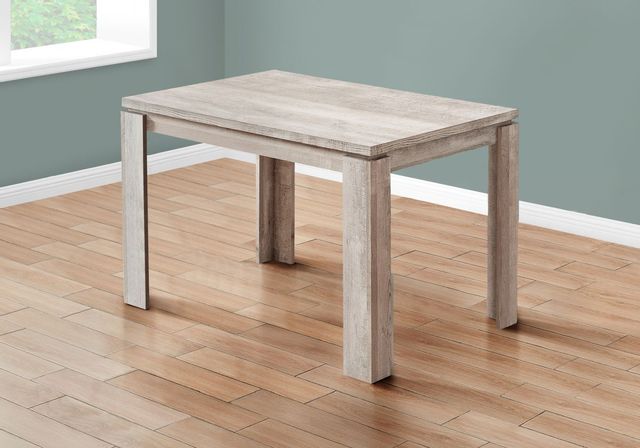 Monarch Specialties Inc. Taupe Reclaimed Dining Table 8