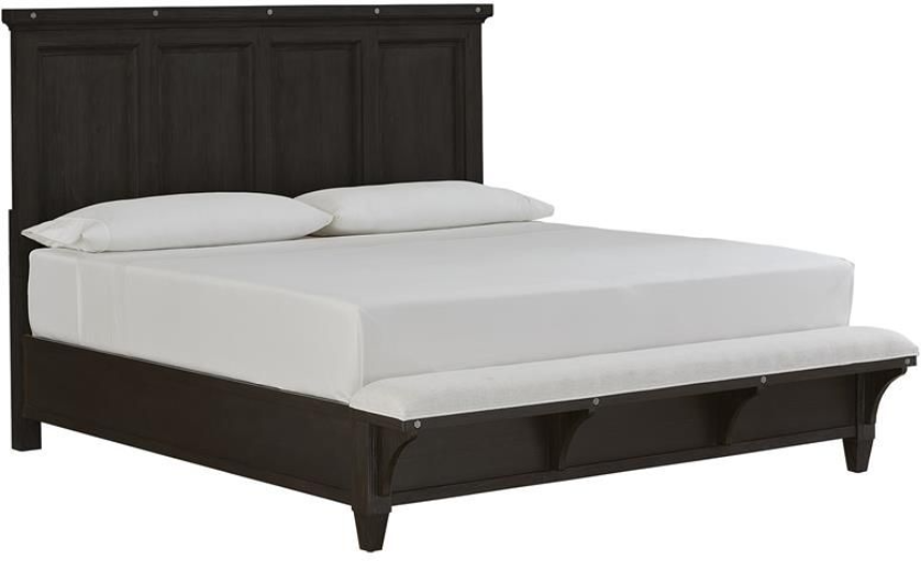 Magnussen Home® Sierra Obsidian King Complete Panel Bed With Upholstered Footboard | Colder's ...