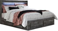 Signature Design by Ashley® Baystorm Gray King 6-Drawers Panel Storage Bed