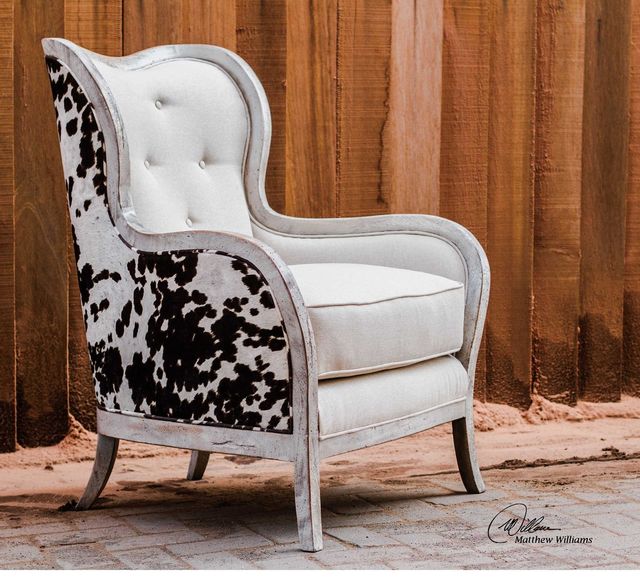 Uttermost® Chalina Millky White Arm Chair 3