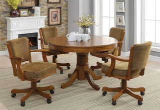Coaster® Mitchell 5 Piece Amber 3-In-1 Game Table Set