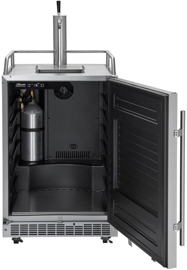 Silhouette® Professional 6.51 Cu. Ft. Stainless Steel Outdoor Built In Keg Cooler 1