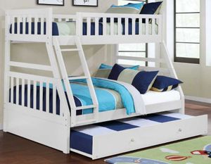 Lifestyle White Twin/Full Bunk Bed