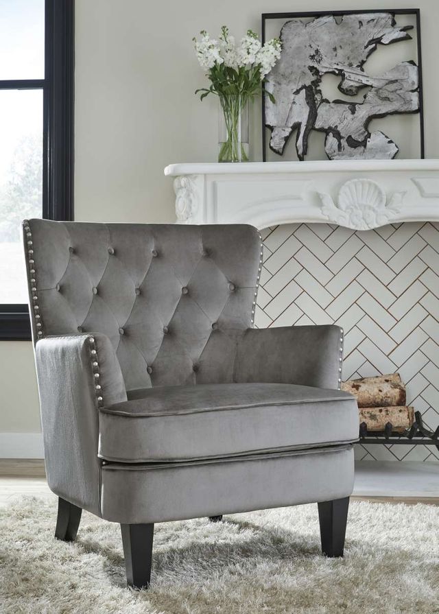 Signature Design by Ashley® Romansque Gray Accent Chair 4