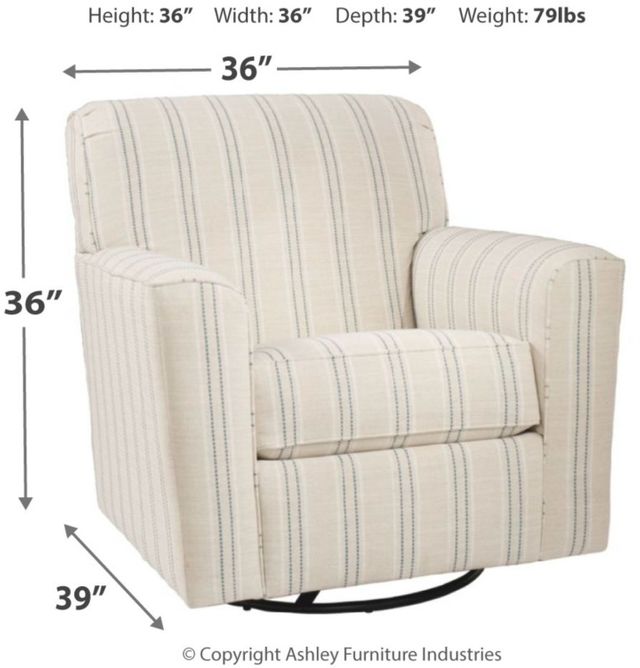 Signature Design by Ashley® Alandari Gray Swivel Glider Accent Chair-3
