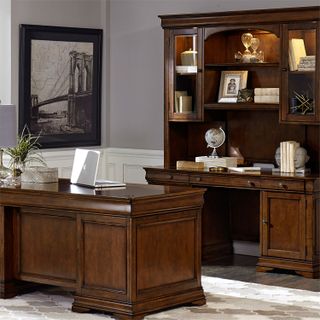 Liberty Furniture Chateau Valley 5 Piece Brown Cherry Junior Executive Set