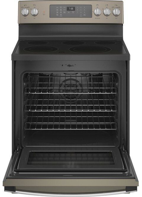 GE® 30" Slate Free Standing Electric Convection Range 1