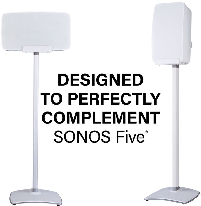 Sanus® White Wireless Speaker Stand 1