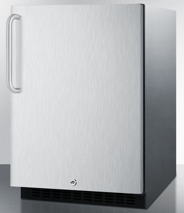 Summit® 4.8 Cu. Ft. Stainless Steel Under the Counter Refrigerator 1