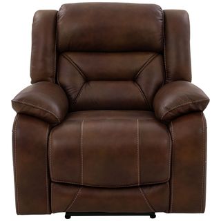 Cheers Roswell Brown Leather Power Recliner