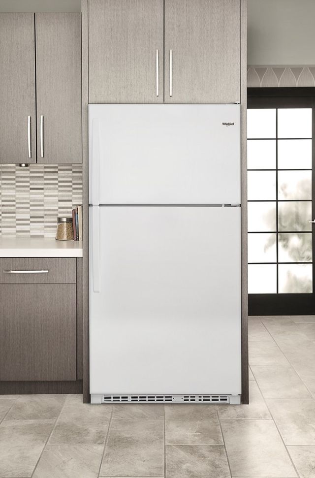 Whirlpool® 20.5 Cu. Ft. Monochromatic Stainless Steel Top Freezer Refrigerator 15