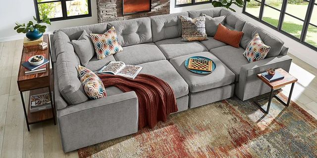 ModularOne Gray 8 Piece Sectional with 2 Ottomans-0
