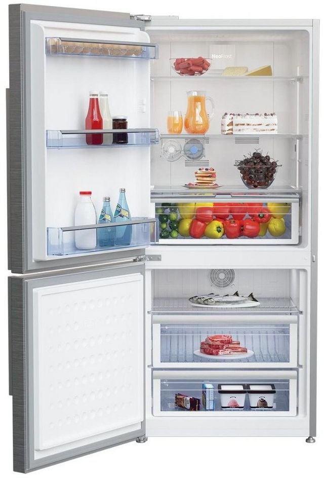Beko 16.2 Cu. Ft. Fingerprint Free Stainless Steel Counter Depth Bottom Freezer Refrigerator 2
