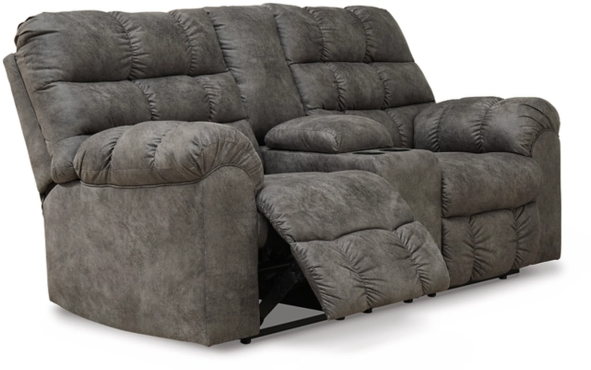 Ashley reclining deals loveseat with console