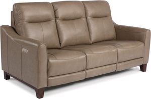 Flexsteel® Forte Taupe Power Reclining Sofa With Power Headrest
