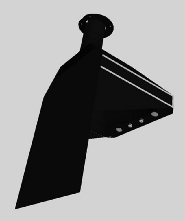 Vent-A-Hood® A Series 30" Black Retro Style Wall Mounted Range Hood 1
