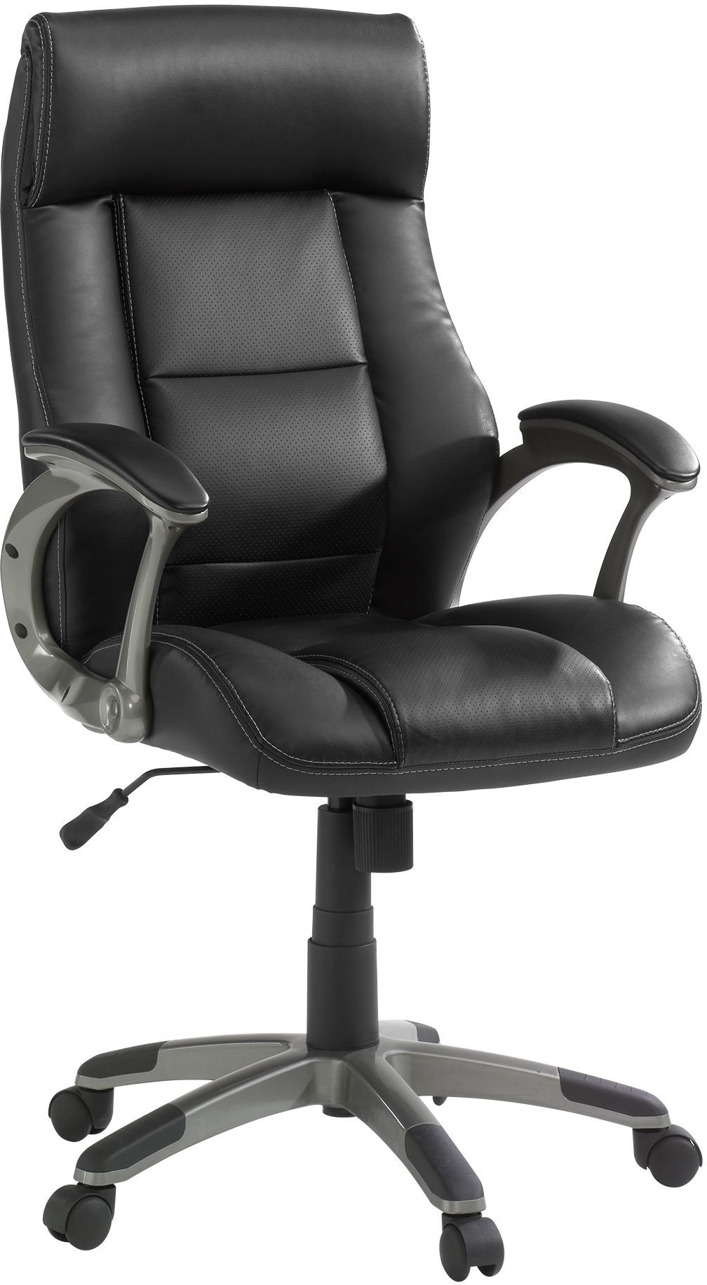Sauder® Gruga Black Leather Manager Chair