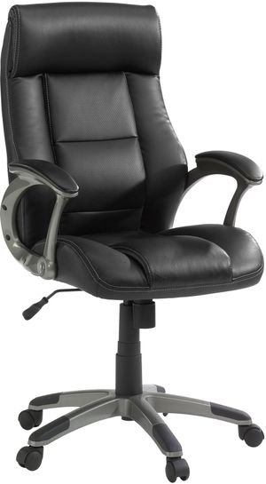 Sauder® Gruga® Black Leather Manager Chair