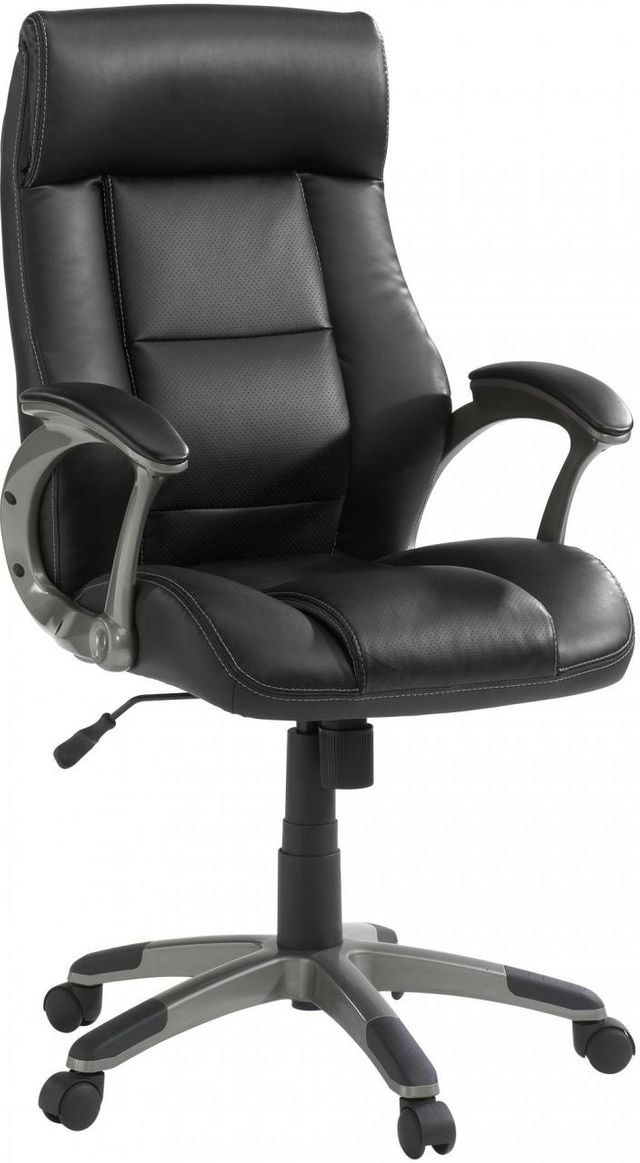 Sauder® Gruga Black Leather Manager Chair-0