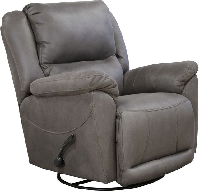 Catnapper® Cole Charcoal Chaise Swivel Glider Recliner