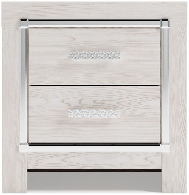 Altyra White Two Drawer Nightstand 1