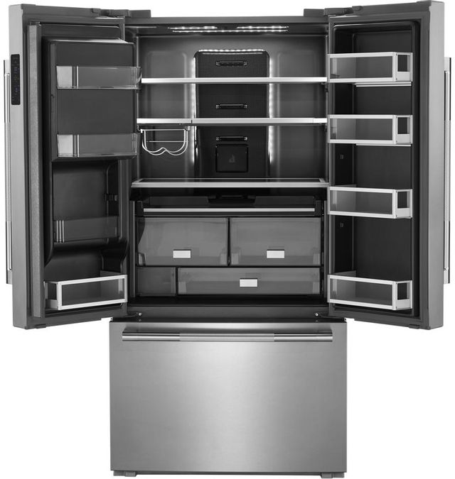 JennAir® RISE™ 72" Stainless Steel Counter Depth French Door Refrigerator-1