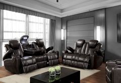Furniture of America® Zaurak 2-Piece Dark Gray Living Room Set