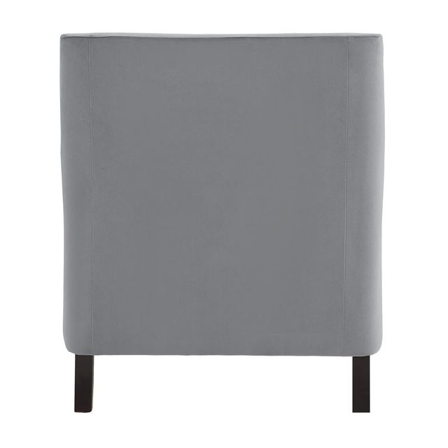 Homelegance Grey Velvet Accent Chair With Nailhead Trim-3