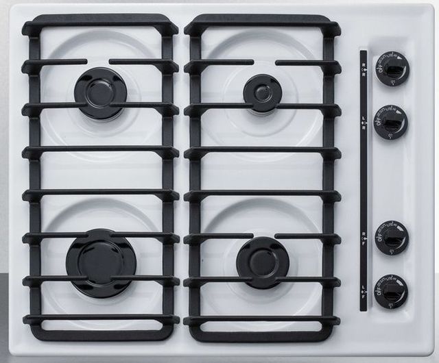 Summit® 24" White Gas Cooktop