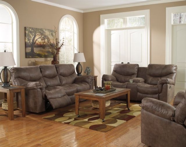 Signature Design by Ashley® Alzena 3-Piece Gunsmoke Living Room Set with Reclining Sofa 4