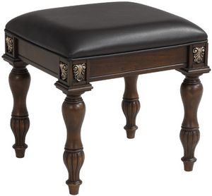 New Classic® Home Furnishings Maximus Black/Madeira Vanity Table Stool