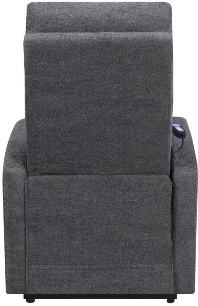 Coaster® Grey Tufted Upholstered Power Lift Recliner 10