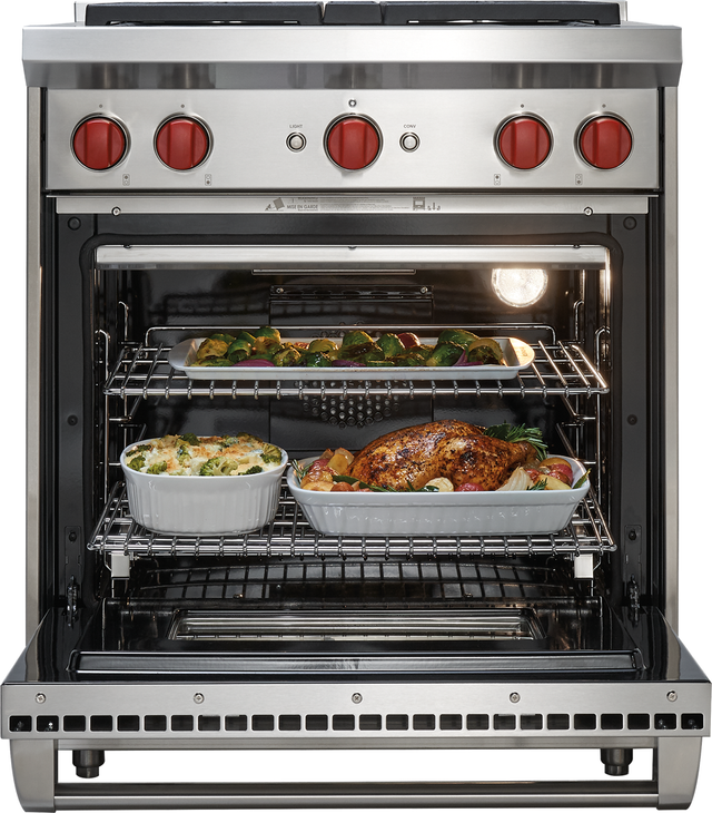 Wolf® 30" Stainless Steel Pro Style Gas Range-2