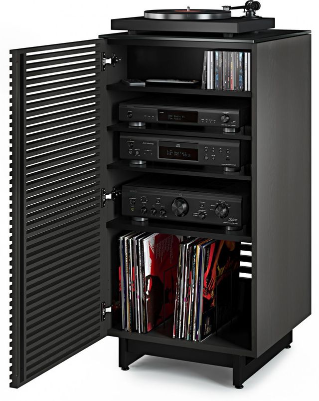 BDI Corridor® 8172 Audio Tower-Charcoal Stained Ash 1