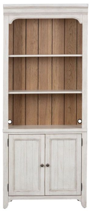 Liberty Furniture Farmhouse Reimagined White Bookcase-0