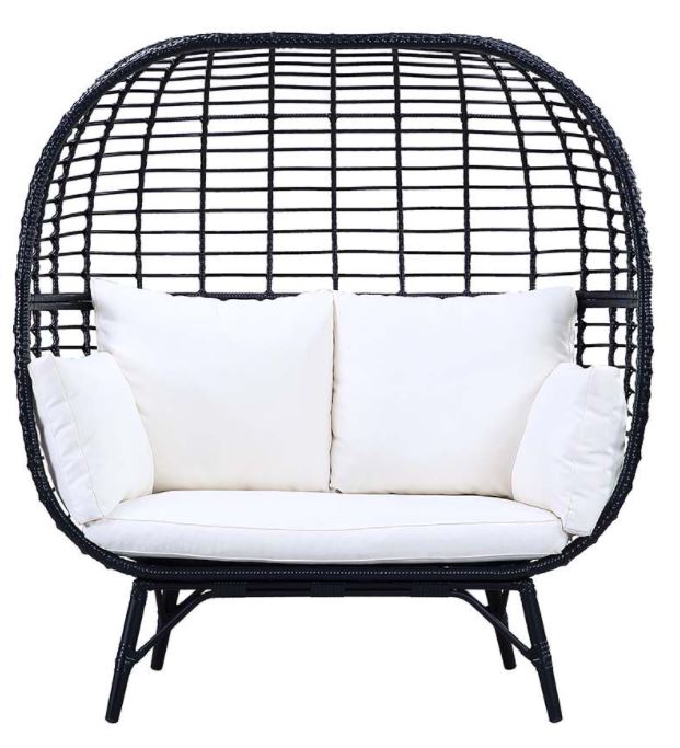 ACME Furniture Penelope Black/Cream Patio Lounge Chair | Furniture