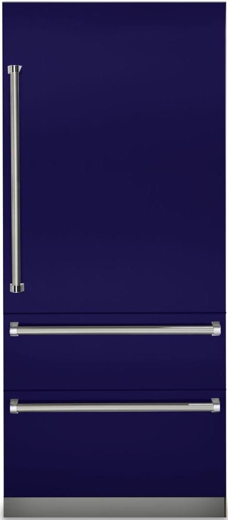 Viking® Professional 7 Series 20 Cu. Ft. Fully Integrated Bottom Freezer Refrigerator-Cobalt Blue