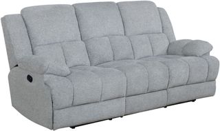 Coaster® Waterbury Grey Upholstered Motion Sofa