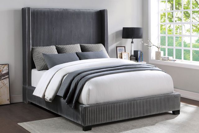 Homelegance® Glenbury Dark Gray Queen Bed in a Box-2