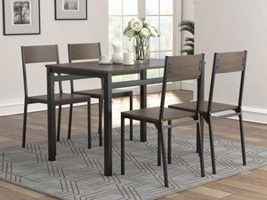 Coaster® 5-Piece Dark Brown Dining Table Set