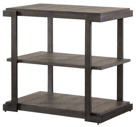 Liberty Modern View Gauntlet Gray Tiered End Table-0
