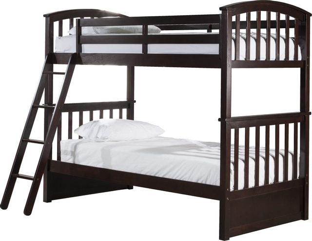 Hillsdale Furniture Schoolhouse Sidney Chocolate Twin/Full Bunk Bed-0