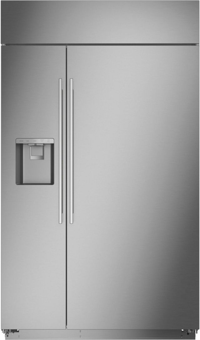 Monogram 28.8 Cu. Ft. Stainless Steel Smart Built In Side-by-Side Refrigerator-ZISS480DNSS-0
