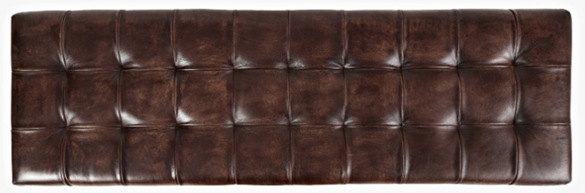 Jofran Inc. Global Archive Dark Sienna Leather Ottoman-3