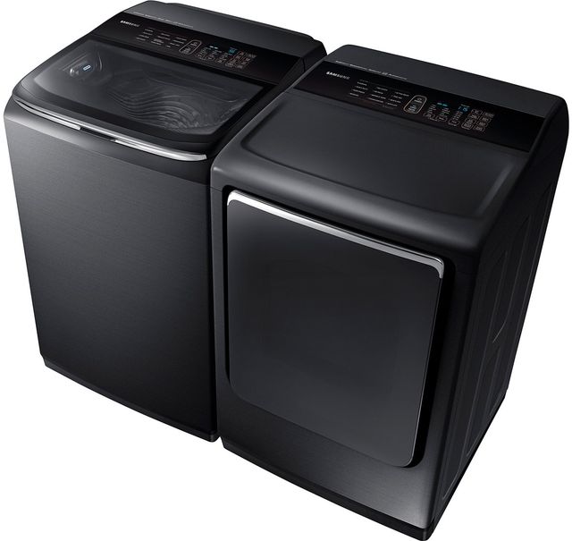 Samsung 7.4 Cu. Ft. Fingerprint Resistant Black Stainless Steel Front Load Gas Dryer 7